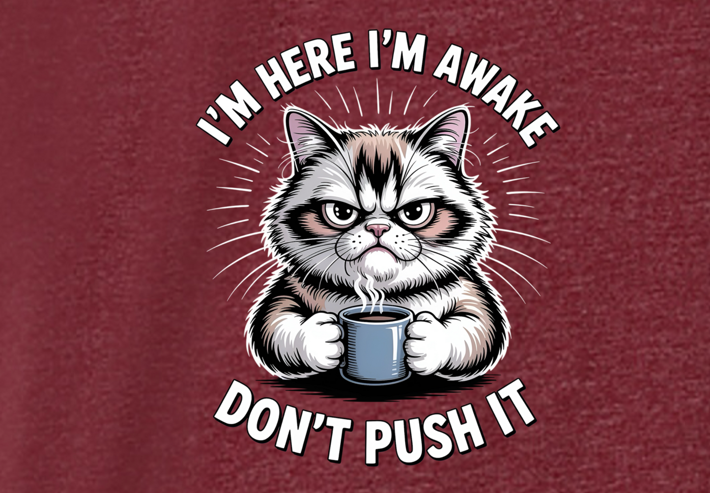 I'M HERE I'M AWAKE DON'T PUSH IT