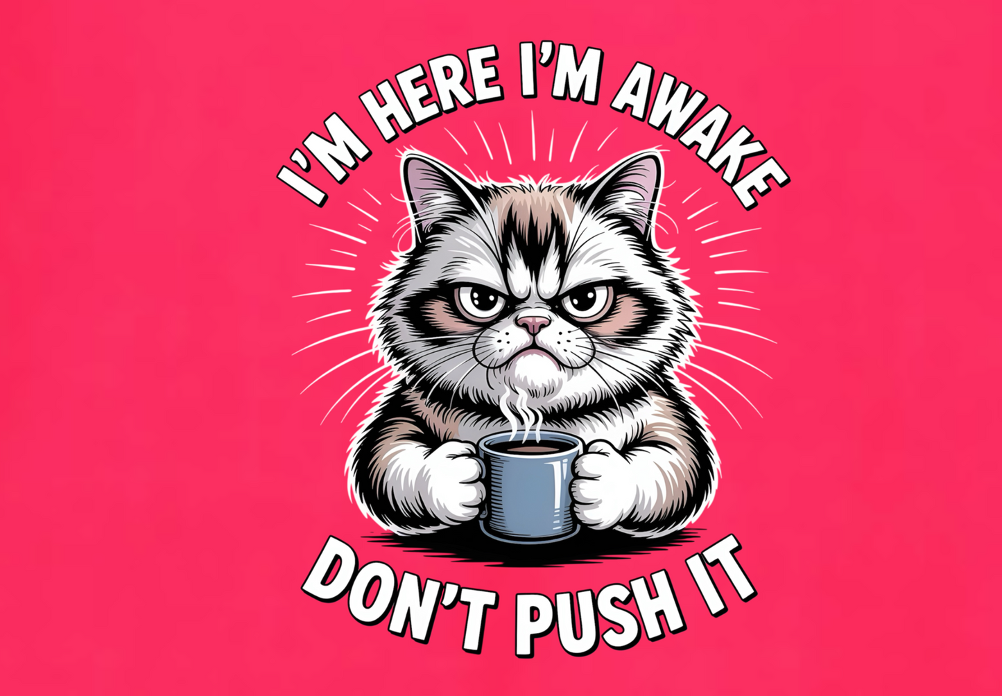 I'M HERE I'M AWAKE DON'T PUSH IT