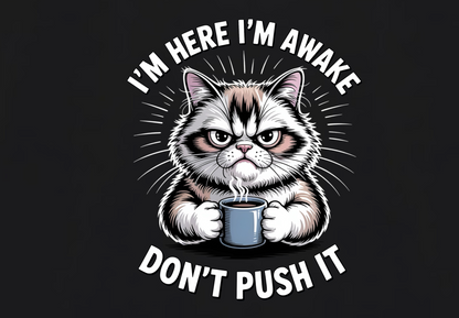 I'M HERE I'M AWAKE DON'T PUSH IT