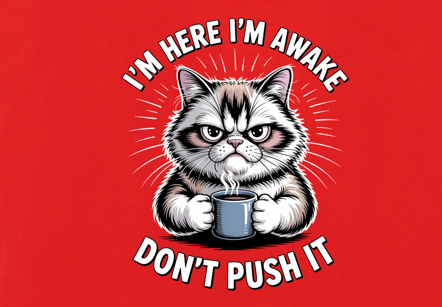 I'M HERE I'M AWAKE DON'T PUSH IT