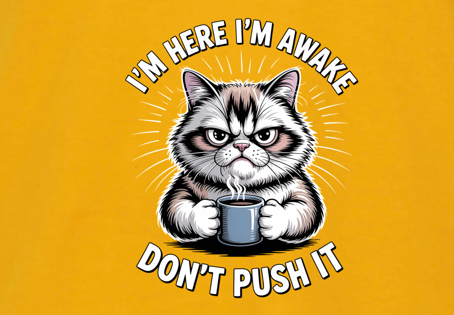 I'M HERE I'M AWAKE DON'T PUSH IT