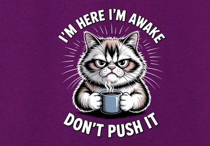 I'M HERE I'M AWAKE DON'T PUSH IT