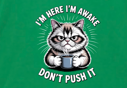 I'M HERE I'M AWAKE DON'T PUSH IT