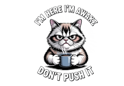 I'M HERE I'M AWAKE DON'T PUSH IT