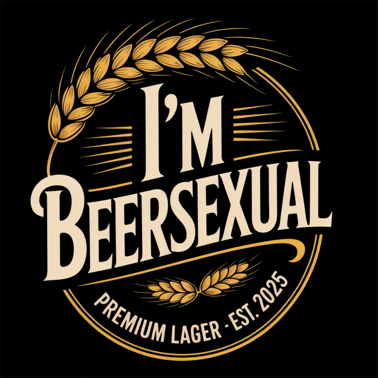 I'm Beersexual funny beer lover graphic T-shirt - BLACK