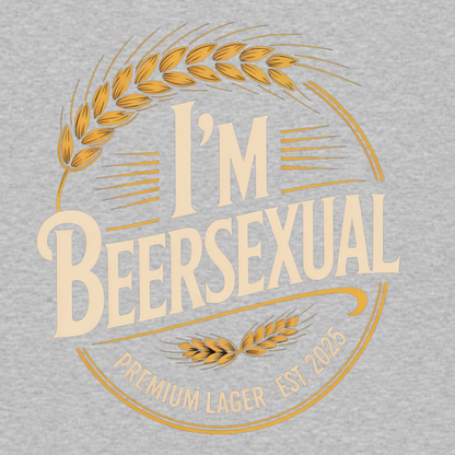 I'm Beersexual funny beer lover graphic T-shirt - Heather grey