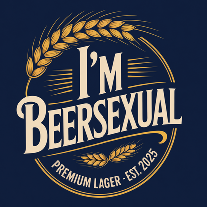 I'm Beersexual funny beer lover graphic T-shirt - Navy