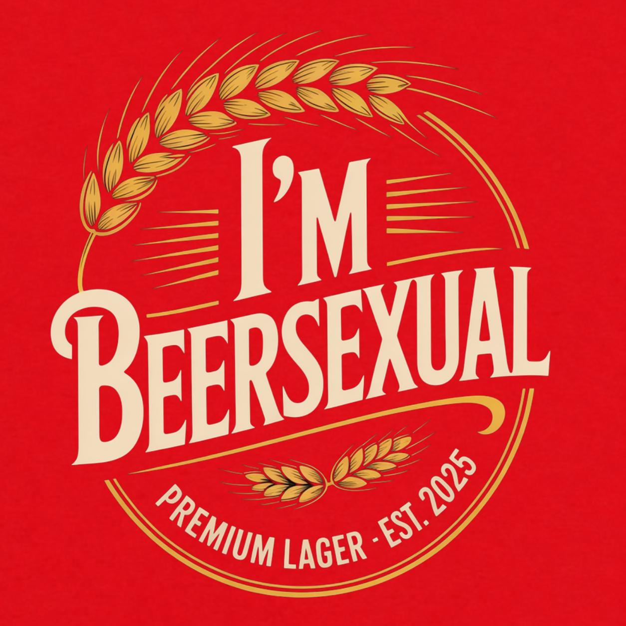 I'm Beersexual funny beer lover graphic T-shirt - red