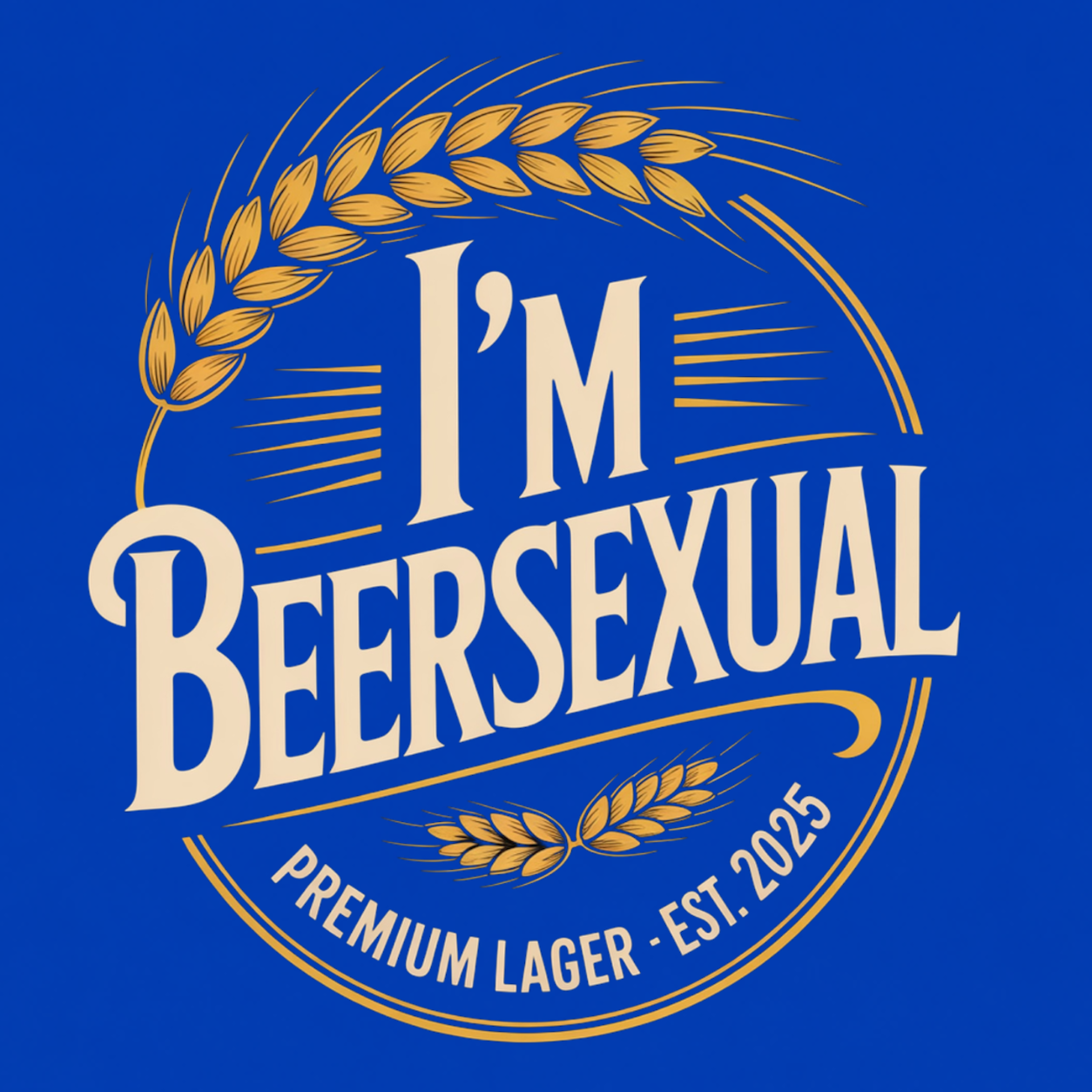I'm Beersexual funny beer lover graphic T-shirt - Royal
