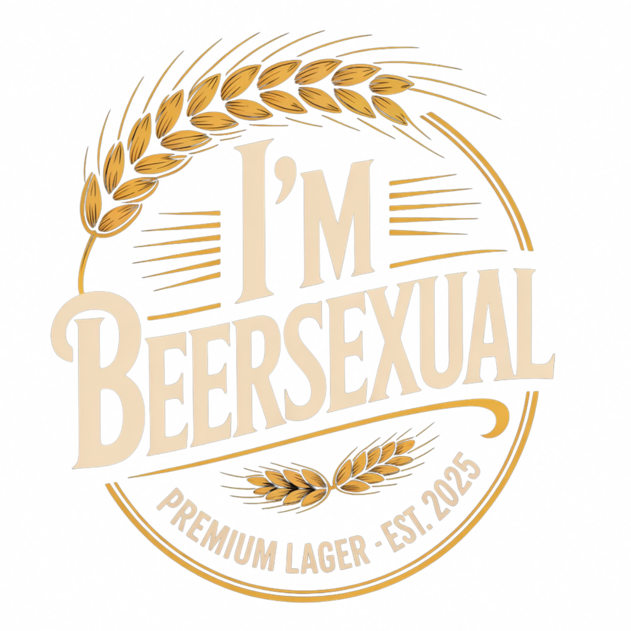 I'm Beersexual funny beer lover graphic T-shirt - white