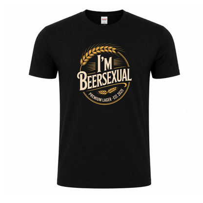 I'm Beersexual funny beer lover graphic T-shirt - Black tshirt
