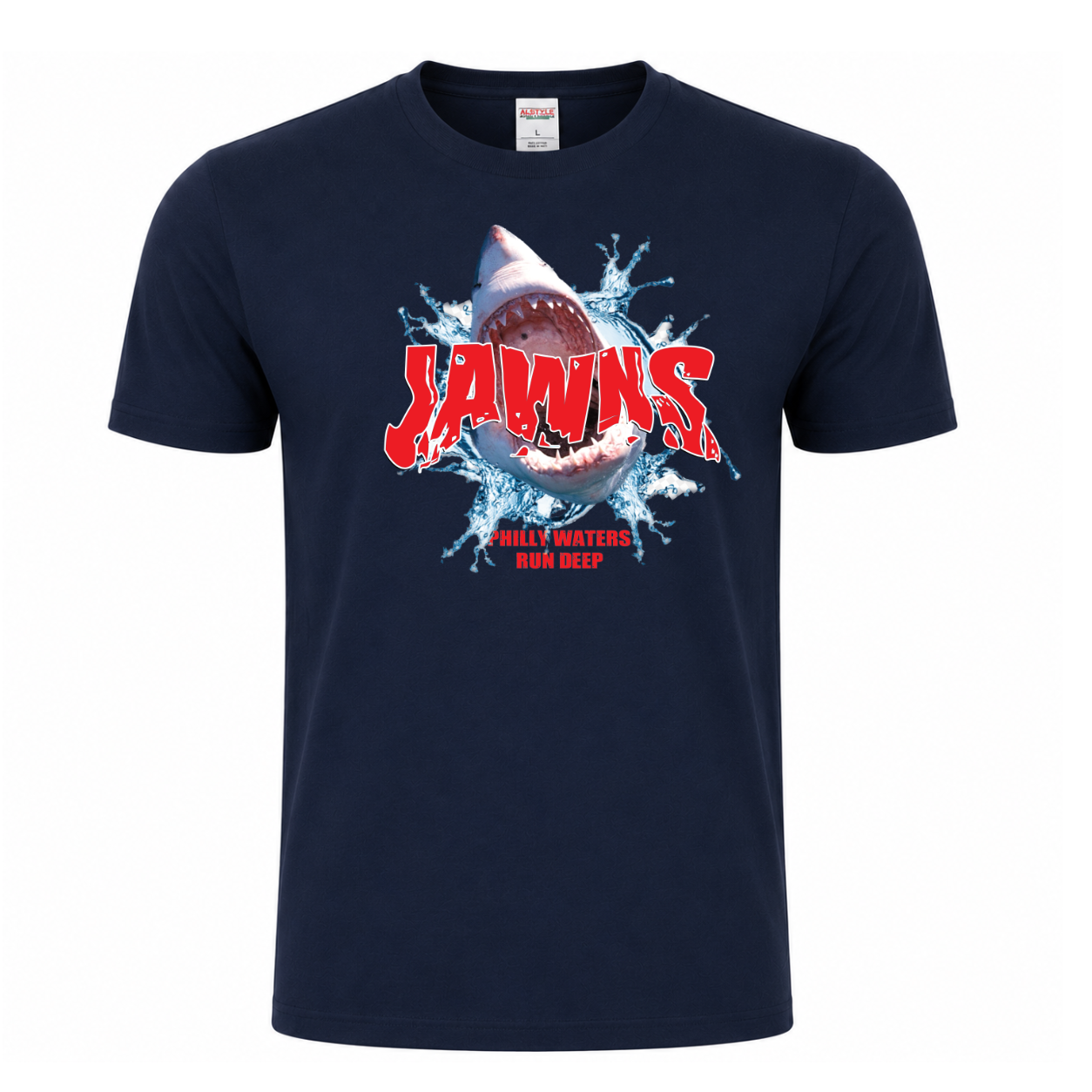 Philly Jawns Shark graphic T-shirt - Navy tshirt
