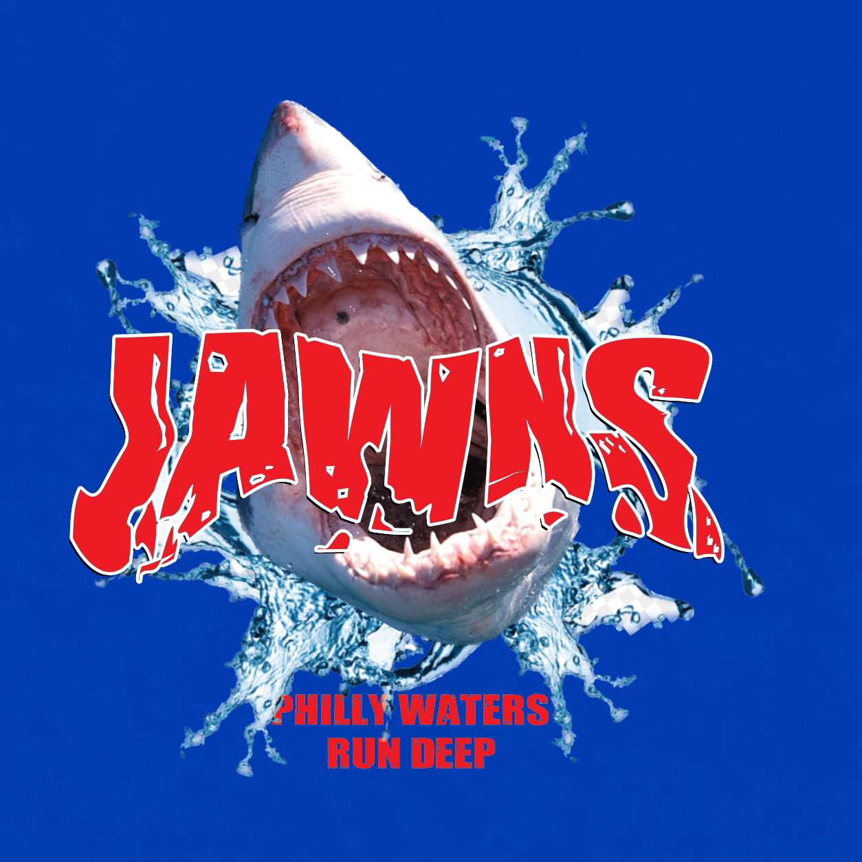 Philly Jawns Shark graphic T-shirt - Royal Blue