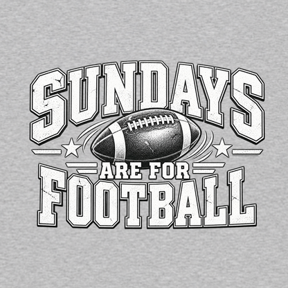 Sundays Are for Football vintage game day T-shirt featuring distressed athletic lettering and detailed football graphic – Heather Grey