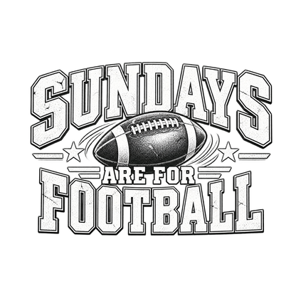 Sundays Are for Football vintage game day T-shirt featuring distressed athletic lettering and detailed football graphic – White