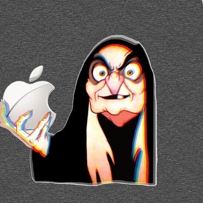 Wicked Byte Witch funny computer glitch graphic T-shirt - Charcoal