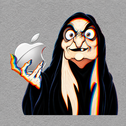 Wicked Byte Witch funny computer glitch graphic T-shirt - Heather Grey